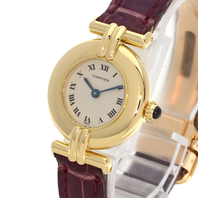 Cartier Must Colise Watch 18K Yellow Gold Leather