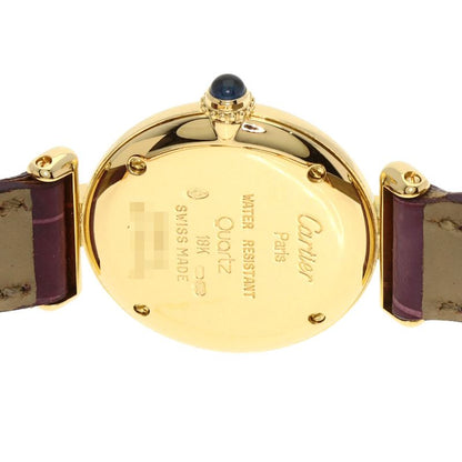 Cartier Must Colise Watch 18K Yellow Gold Leather