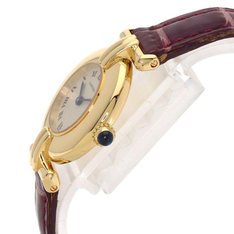 Cartier Must Colise Watch 18K Yellow Gold Leather