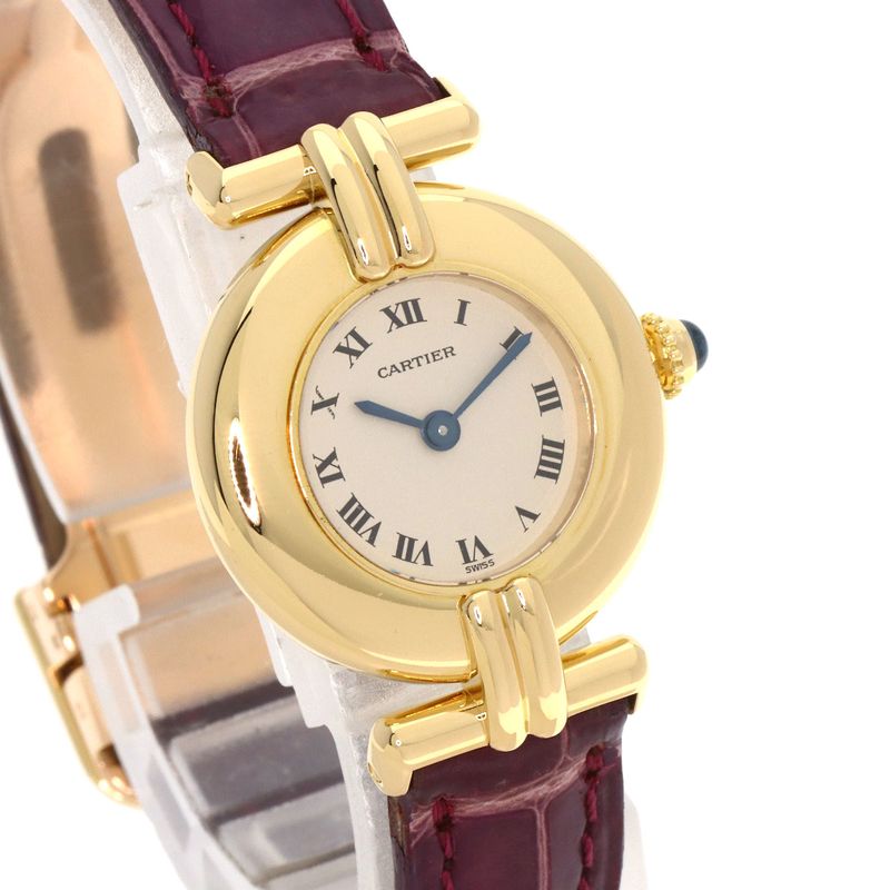 Cartier Must Colise Watch 18K Yellow Gold Leather