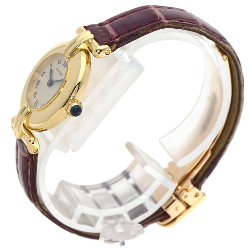 Cartier Must Colise Watch 18K Yellow Gold Leather