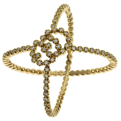 Gucci GG Running Diamond Ring 18K Yellow Gold