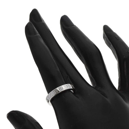 Bvlgari Double Logo Diamond Ring 18K White Gold