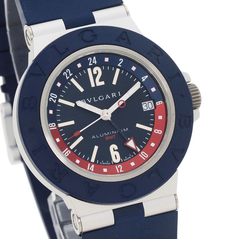 Bvlgari Aluminum Gmt Watch Rubber