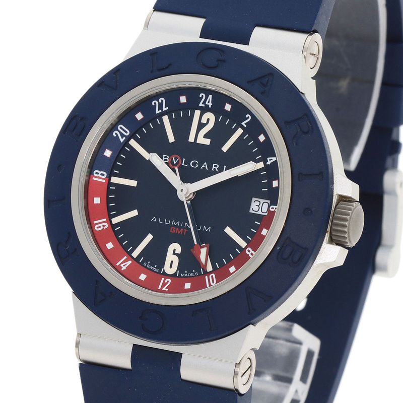 Bvlgari Aluminum Gmt Watch Rubber