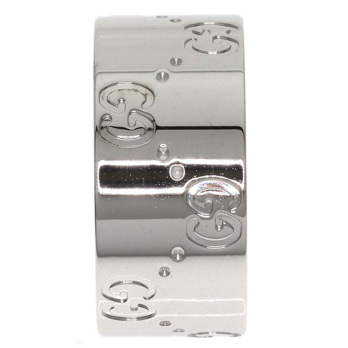 Gucci GG Icon Wide Ring 18K White Gold