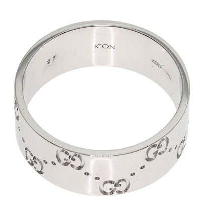 Gucci GG Icon Wide Ring 18K White Gold