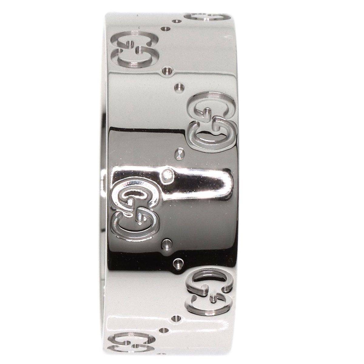 Gucci GG Icon Wide Ring 18K White Gold