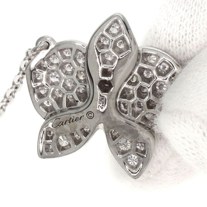Cartier Carre Dolkide Pal Diamond Necklace 18K White Gold