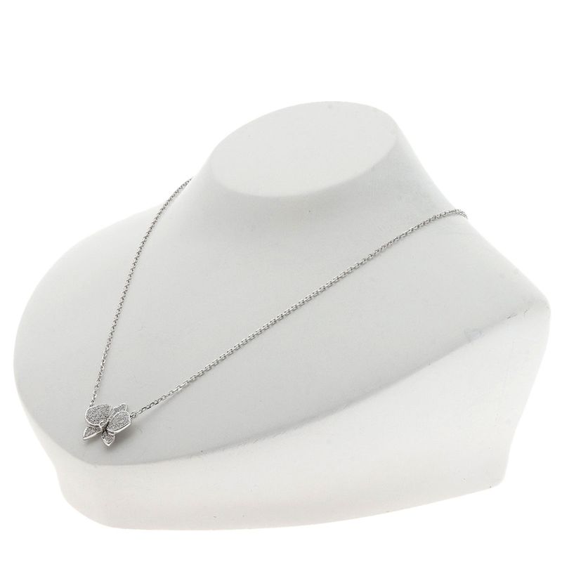 Cartier Carre Dolkide Pal Diamond Necklace 18K White Gold