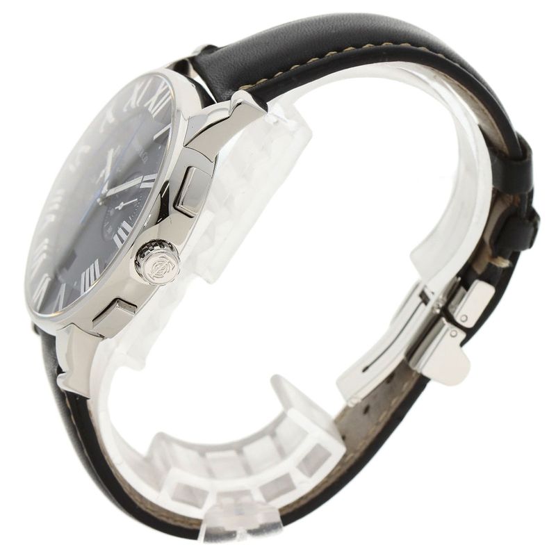 Tiffany & Co. Atlas Dome Chronograph Watch SS Leather