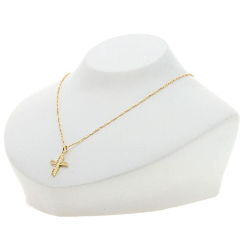 Harry Winston Traffic Cross Diamond Necklace 18K Yellow Gold