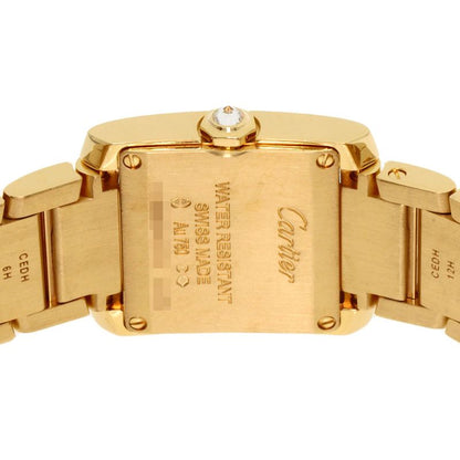 Cartier Tank Francaise SM Diamond Watch 18K Yellow Gold