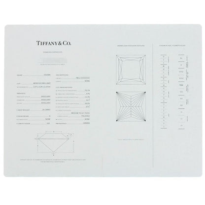 Tiffany & Co. Square Solitaire Diamond Necklace