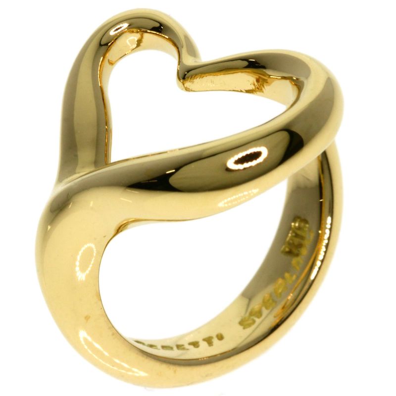 Tiffany & Co. Open Heart Ring 18K Yellow Gold