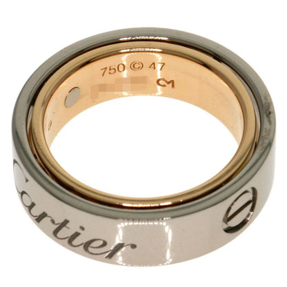 Cartier Seat Love Ring 47 Ring 18K White Gold 18K Pink
