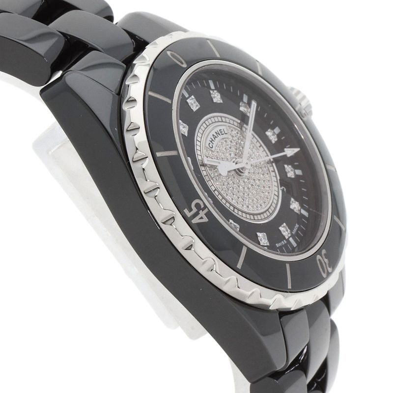 Chanel Center Diamond Watch Ceramic