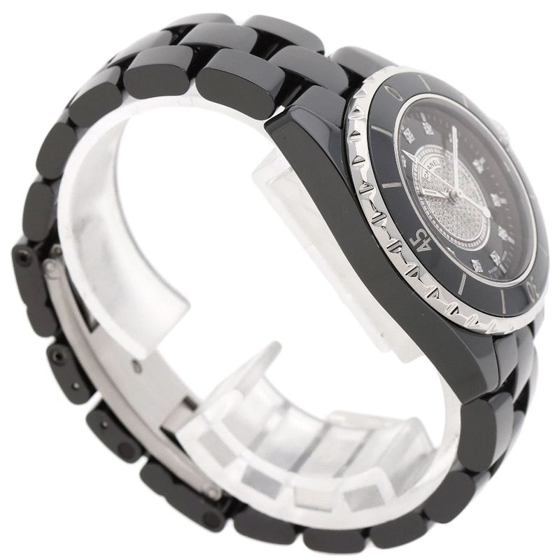 Chanel Center Diamond Watch Ceramic