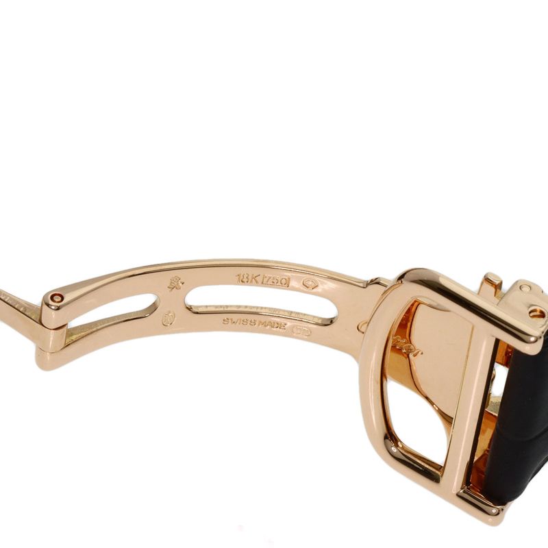Cartier Tortu LM Diamond Watch 18K Pink Gold Leather
