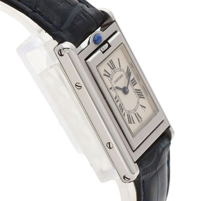 Cartier Tank Basculant SM Watch SS Leather