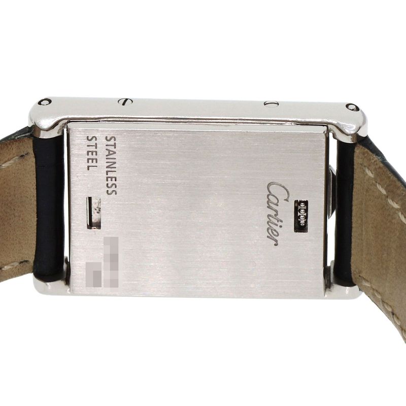 Cartier Tank Basculant SM Watch SS Leather