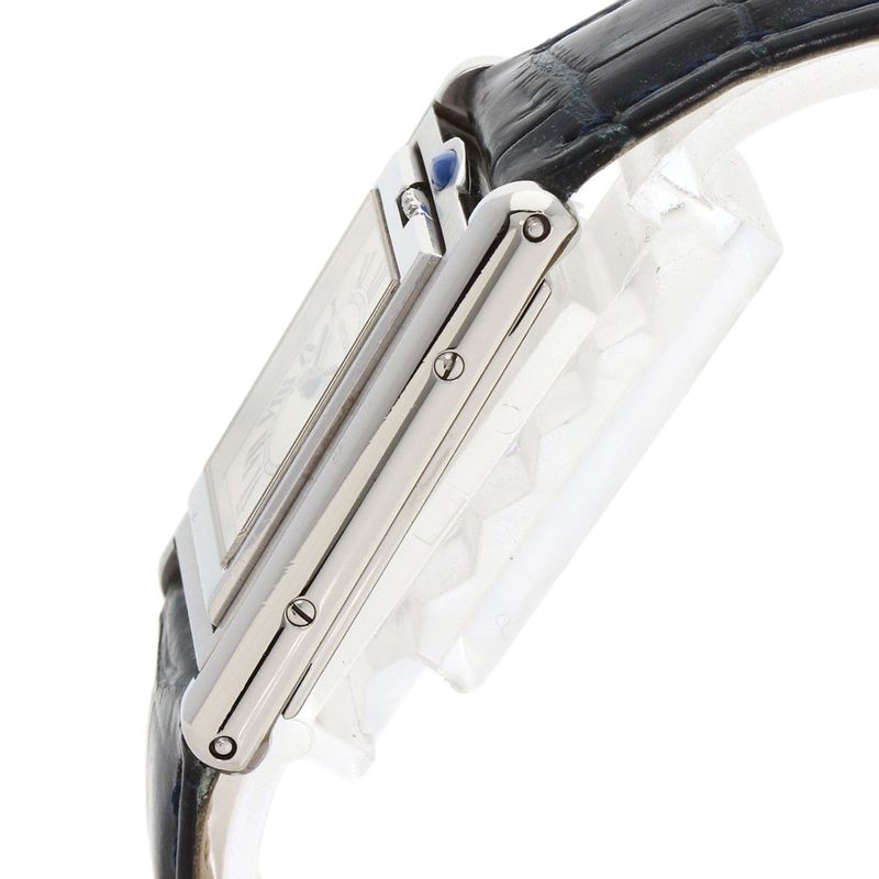 Cartier Tank Basculant SM Watch SS Leather