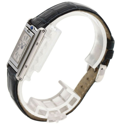 Cartier Tank Basculant SM Watch SS Leather