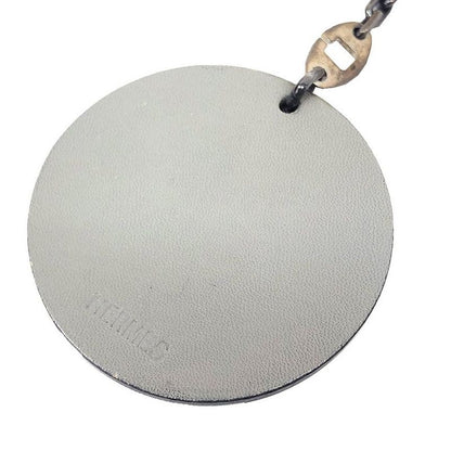 Hermes Rabbit Charm Key Holder Key Chain Leather Gray Animal