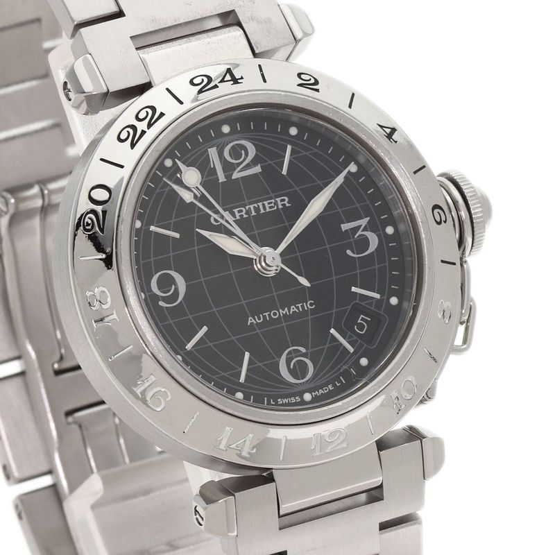 Cartier Pasha C Meridian Watch SS