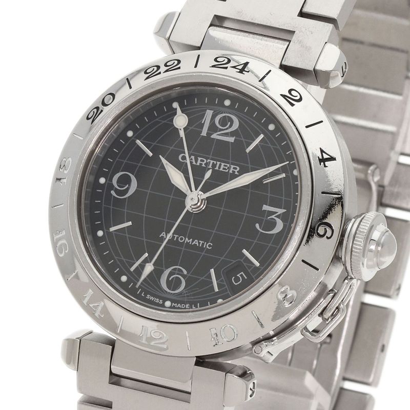 Cartier Pasha C Meridian Watch SS