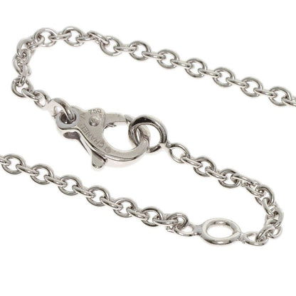 Chanel Pink Saffiano Diamond Necklace 18K White Gold