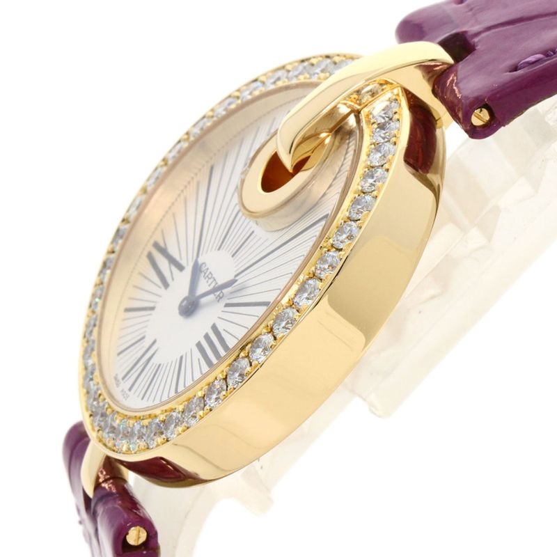 Cartier Captive de LM Watch 18K Yellow Gold Leather