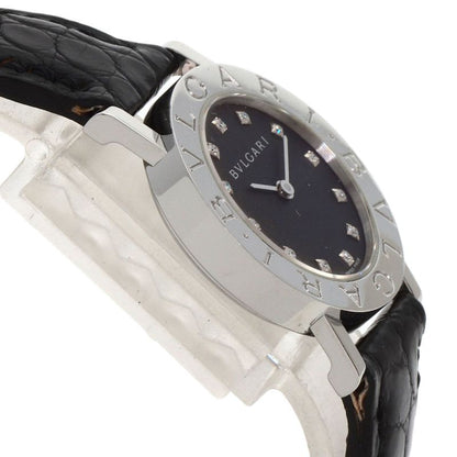 Bvlgari Diamond Watch SS Leather