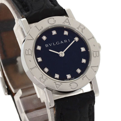 Bvlgari Diamond Watch SS Leather