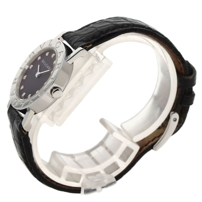 Bvlgari Diamond Watch SS Leather