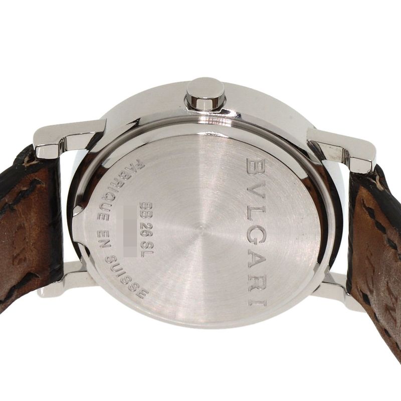 Bvlgari Diamond Watch SS Leather
