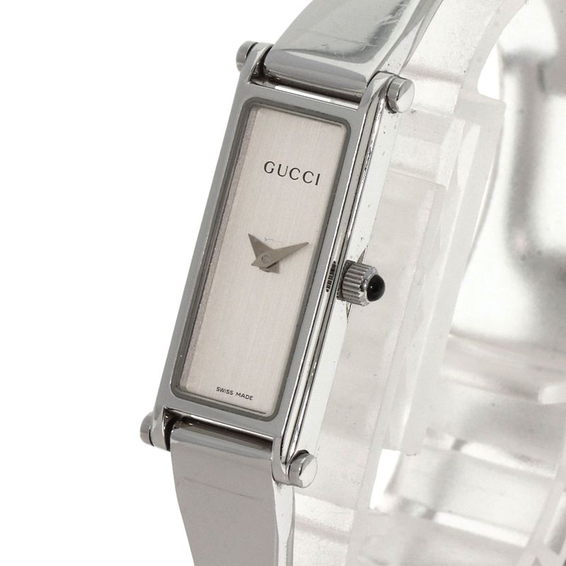 Gucci Square Face Bangle Watch SS