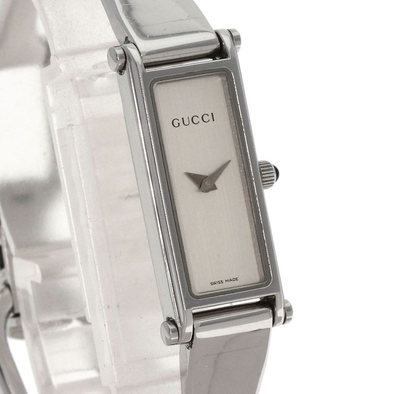 Gucci Square Face Bangle Watch SS