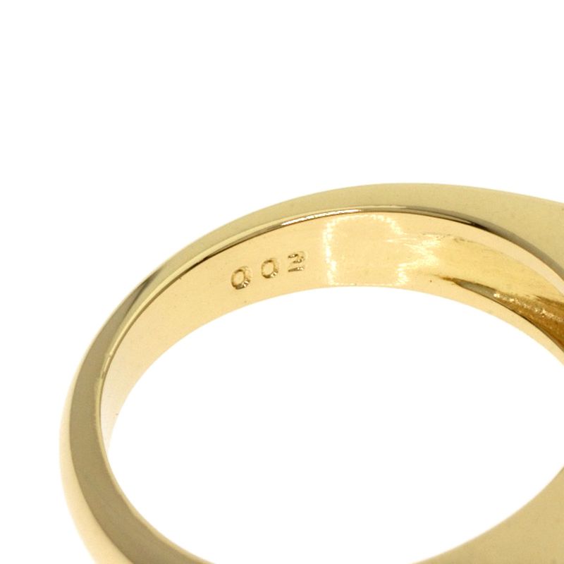 Dior CD Logo Diamond Ring 18K Yellow Gold