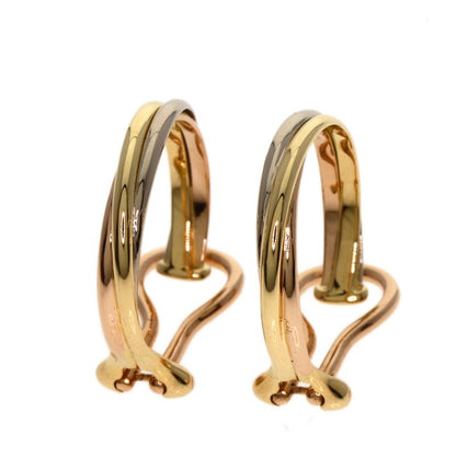 Cartier Trinity Hoop Earrings 18K Yellow Gold 18K Pink White