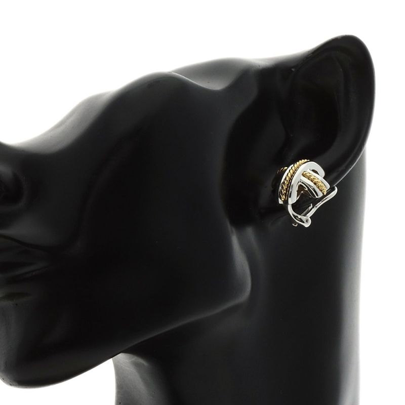 Tiffany & Co. Signature Cross Earrings 18K Yellow Gold