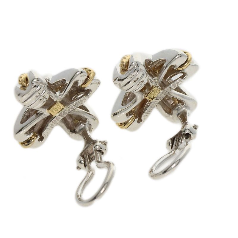 Tiffany & Co. Signature Cross Earrings 18K Yellow Gold