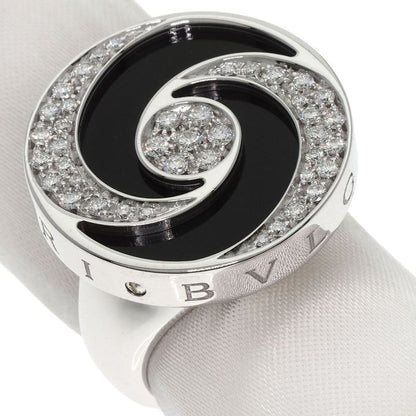 Bvlgari Allegra Optical Onyx Diamond Ring 18K White Gold