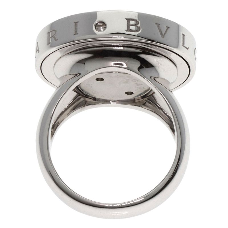 Bvlgari Allegra Optical Onyx Diamond Ring 18K White Gold
