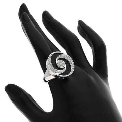 Bvlgari Allegra Optical Onyx Diamond Ring 18K White Gold