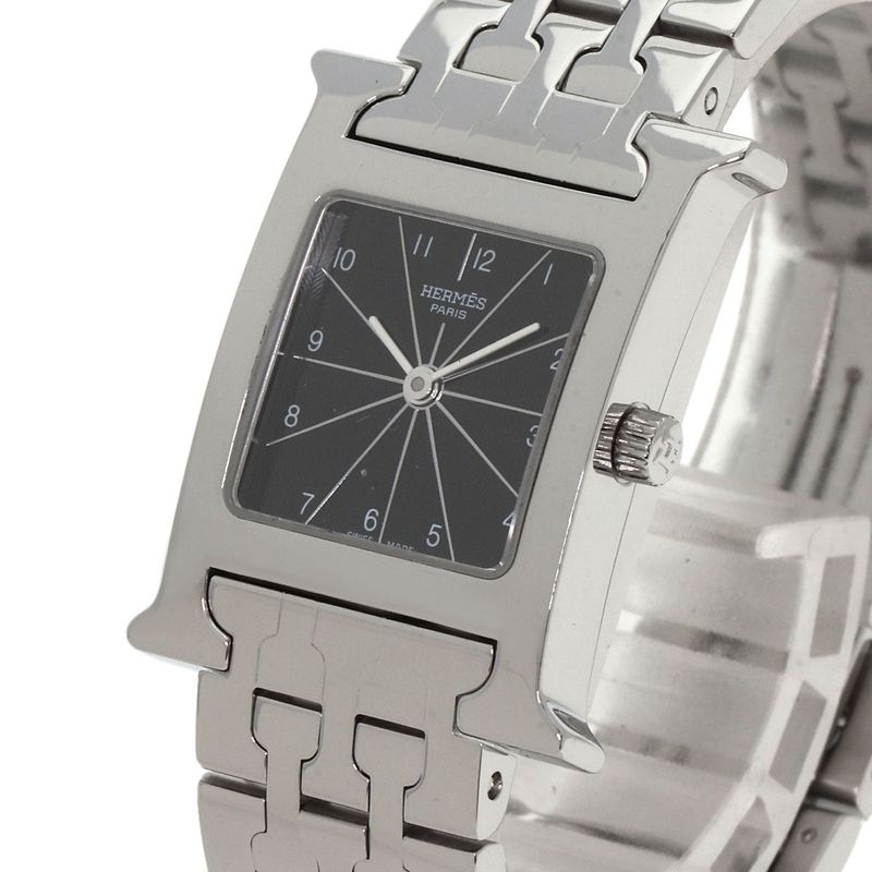 Hermes Watch SS Black
