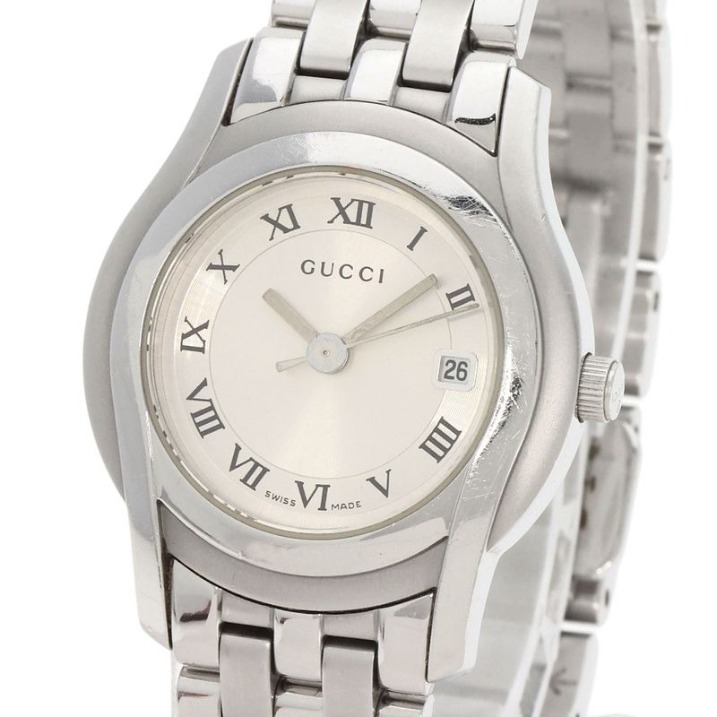 Gucci Round Face Watch SS