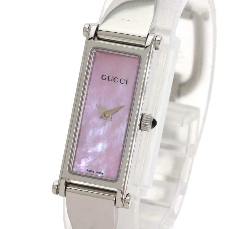 Gucci Square Face Bangle Watch SS