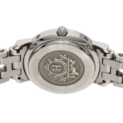 Hermes Clipper Cles Diamond Bezel Watch SS