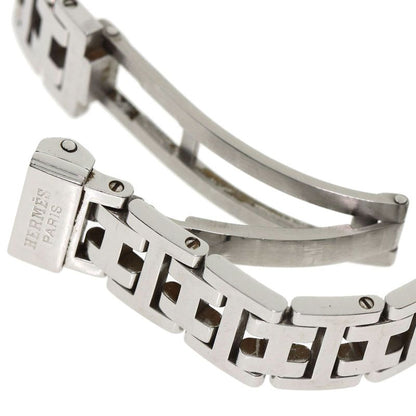 Hermes Clipper Cles Diamond Bezel Watch SS
